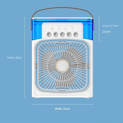 Ventilador portátil do humidificador do ar, refrigerador de ar pequeno,  3 velocidades