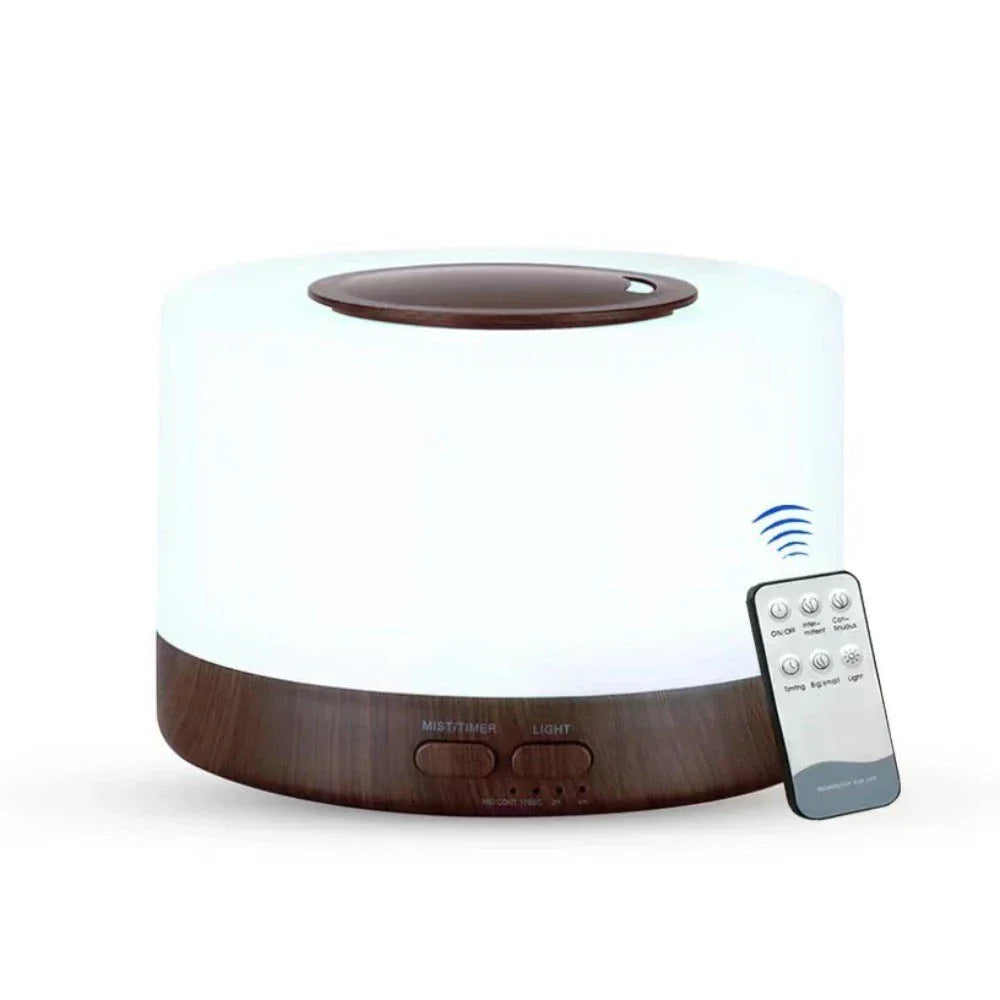 Difusor De Aroma Umidificador LED De Madeira 500ml